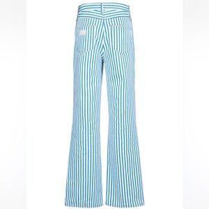 GANNI Blue and White Striped Jeans